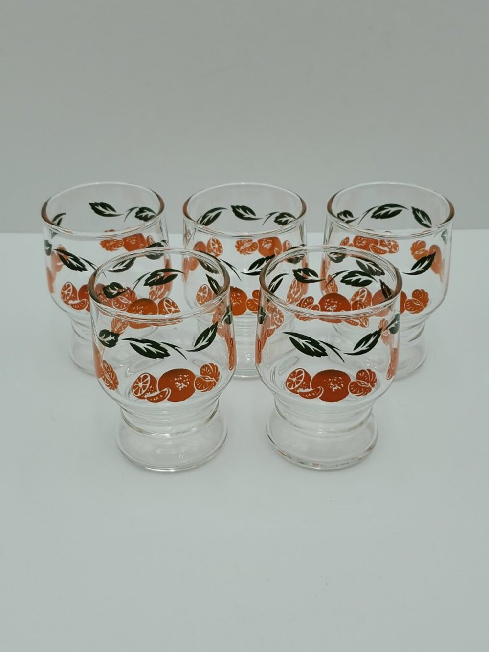 Anchor Hocking Orange Juice Glasses Flat Juice Glasses Oranges Drinking Glasses